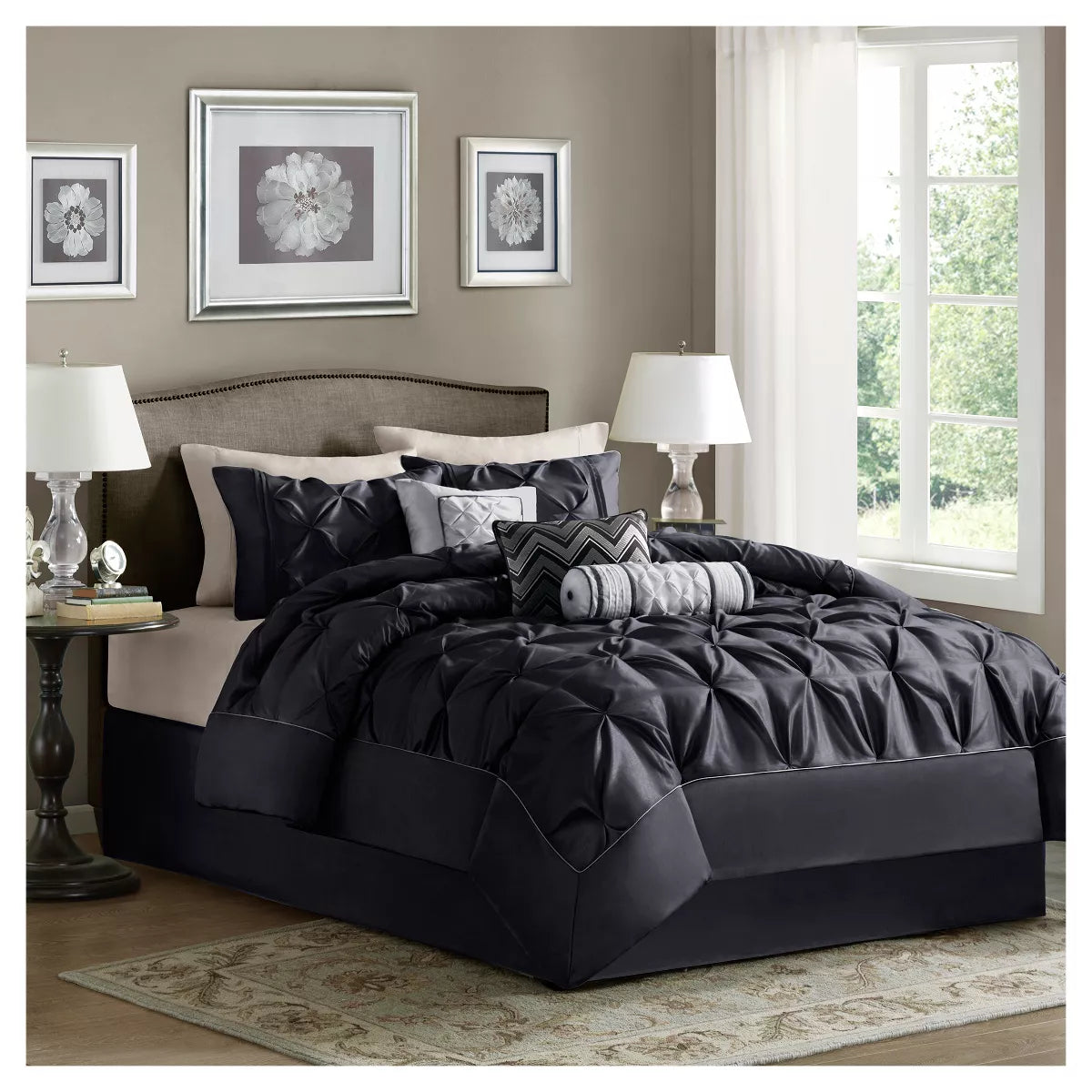 7pc Piedmont Ruched Multiple Piece Comforter Set  California King