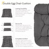 Outdoor Andrei Double Egg Chair Replacement Seat Cushion - Dark Gray