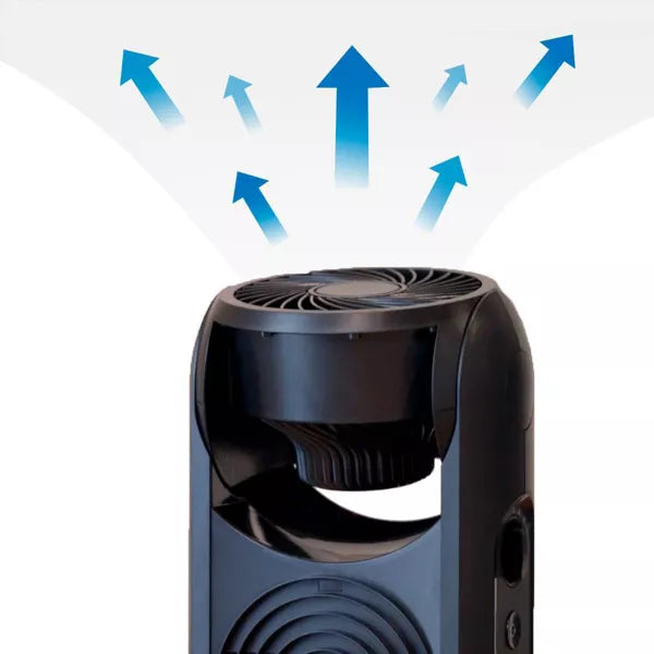 Turbo Force 2 in 1 Tower Oscillating Fan Black: 6 Speeds