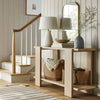 Bleached Oak Console Table Natural Wood Veneer & MDF, Rectangular Shape, Spot Clean