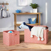 Large Rectangle Dot Kids' Storage Bin Rose Pink