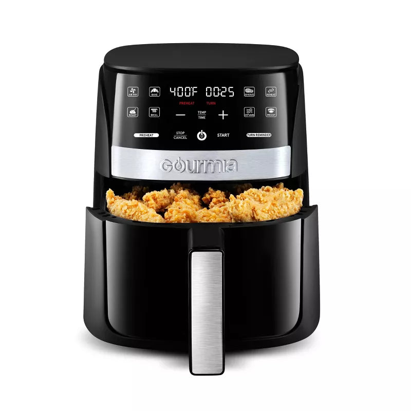 Digital Window Air Fryer with 8 Presets & Guided Cooking: Dishwasher-Safe Parts