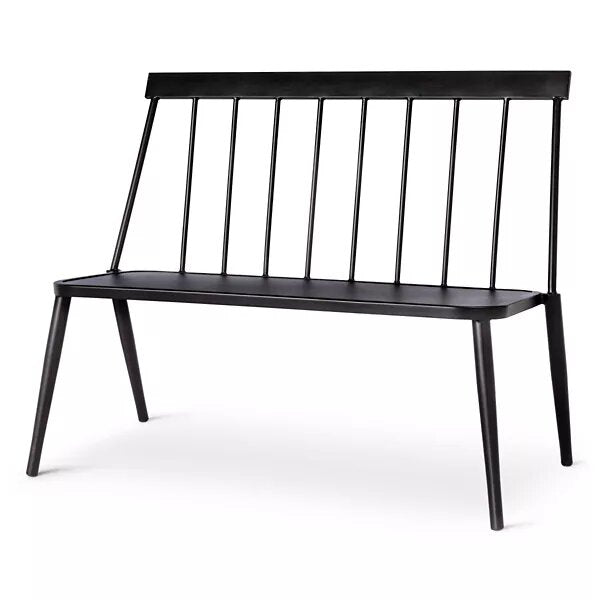 Windsor Metal Stack Patio Bench Black