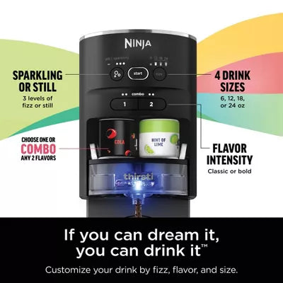 Thirsti Drink System Stainless Steel & Plastic, Cartridge