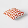 Printed plush Houndstooth Square Throw Pillow with Faux Shearling Reverse