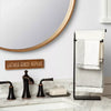 Round Wood Framed Wall Mirror