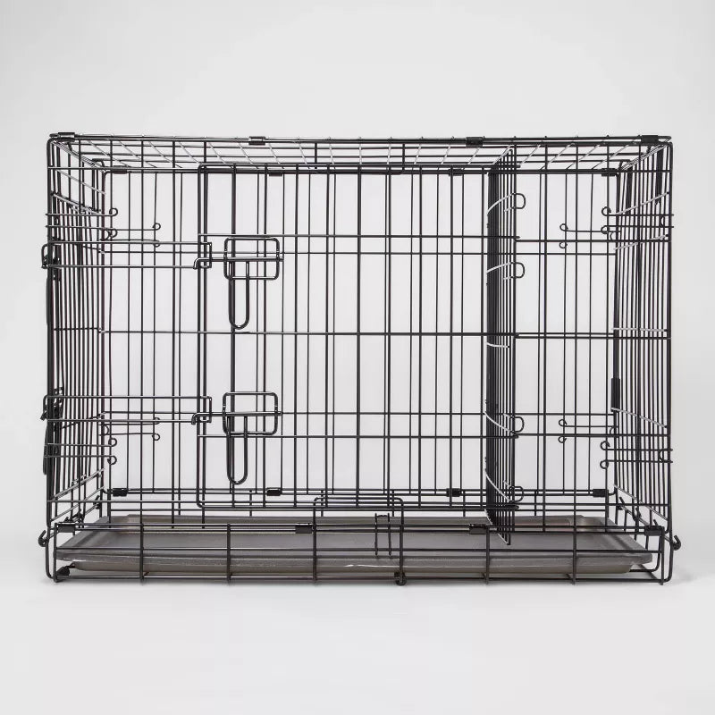 Wire Collapsible Dog Crate - Black