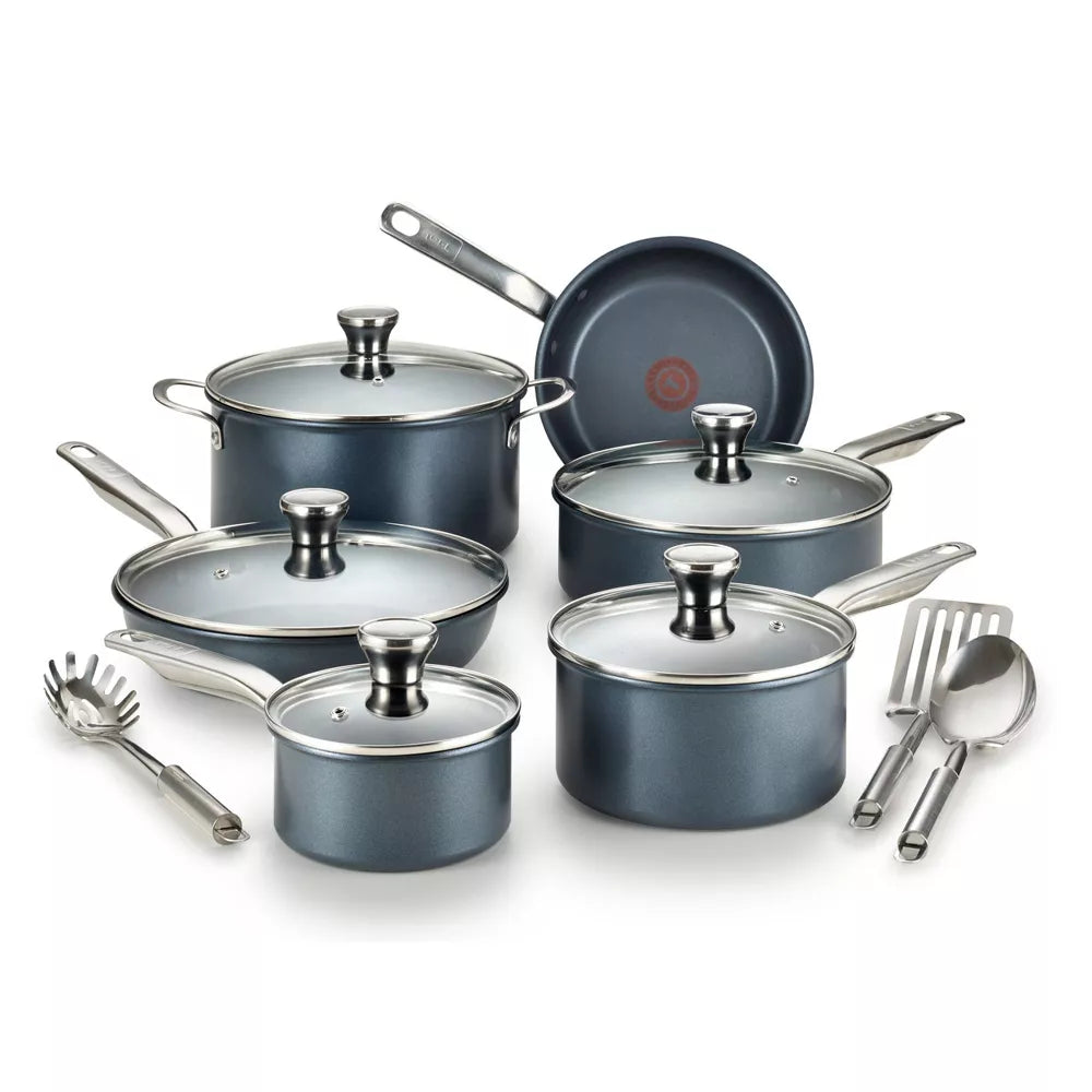 14pc Cookware Set, Platinum Nonstick Black