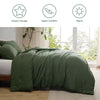 Solid Print Lightweight Prewashed Comforter Set