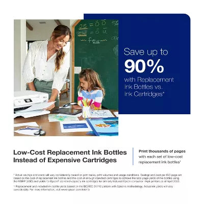EcoTank Wireless Color All-in-One Cartridge-Free Supertank Printer, Copier, Scanner - White