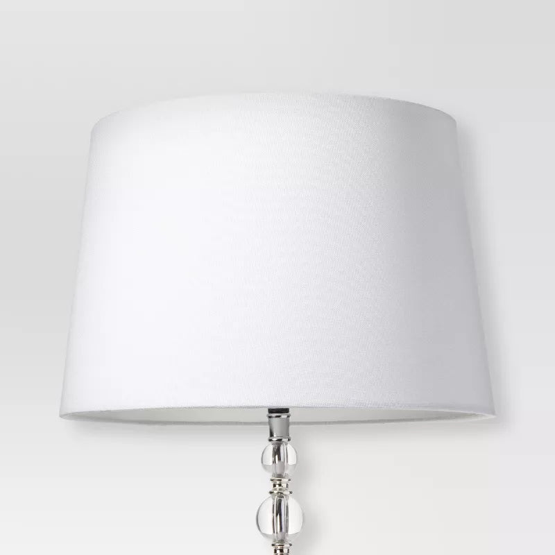 Linen Drum Lamp Shade White