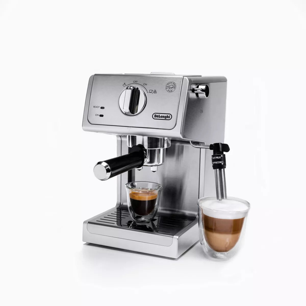 15 Bar Pump Espresso Machine: Silver, Adjustable Cup Shelf, Milk Frother, Removable Water Reservoir