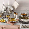 12pc Stainless Steel Cookware Set with 6pc Pan Protectors Silver