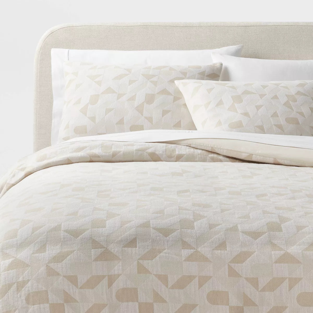 Geo Matelasse Duvet Cover and Sham Set - Full/Queen