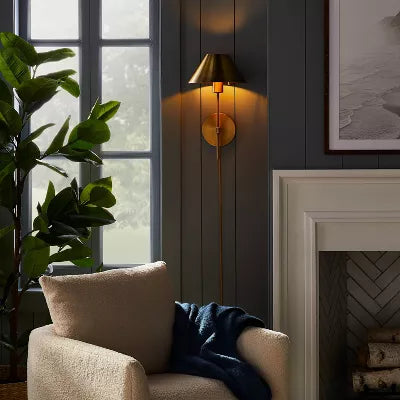 Metal Sconce Wall Light Brass