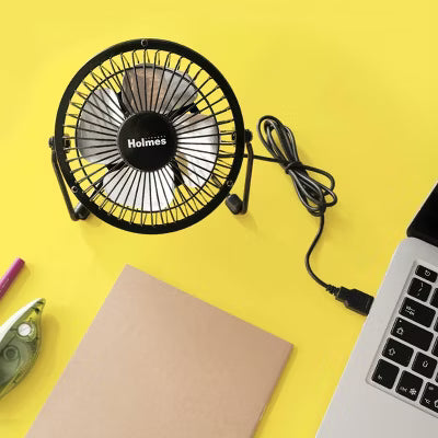 USB Powered Adjustable Head Personal Desk Fan Black