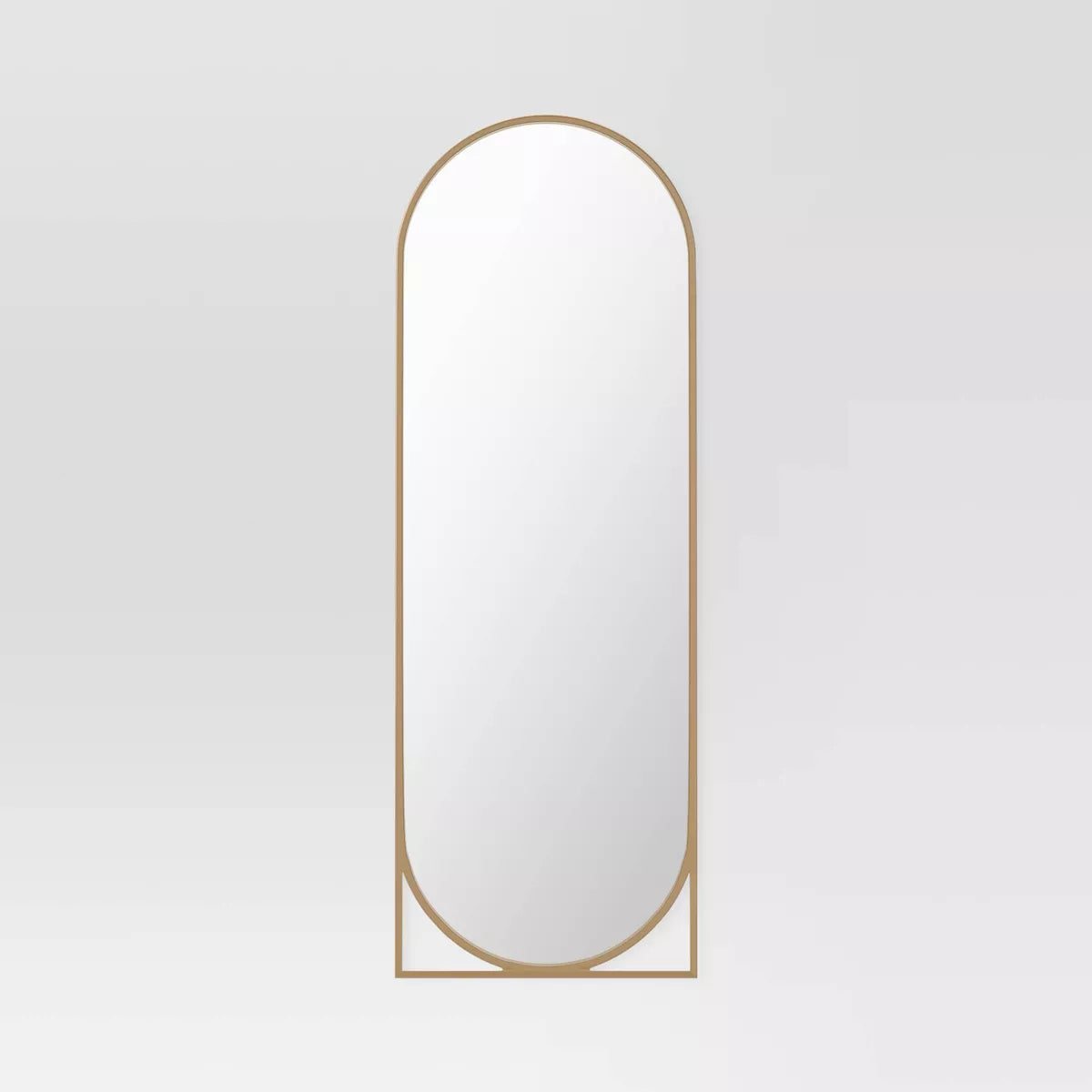 20" x 58" Full Length Floor Mirror Gold - Threshold™: Modern Leaning Design, Metal Frame SHOWROOM ITEM