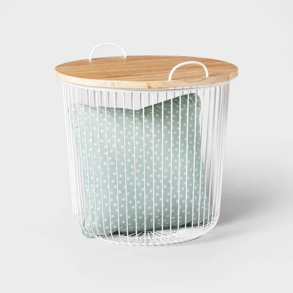 Wire Kids' Storage Floor Bin White