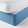 8pc Block Print with Border Comforter Bedding Set Light Blue - King