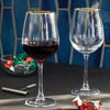 4pc Stemmed Wine Glass Set Gold