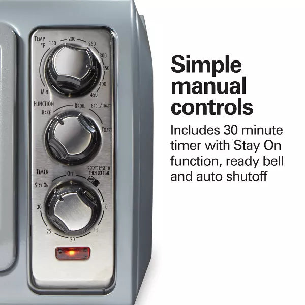 Easy Reach Toaster Oven Silver