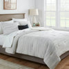 Space-Dyed Waffle Comforter Bedding Set Gray - Full/Queen