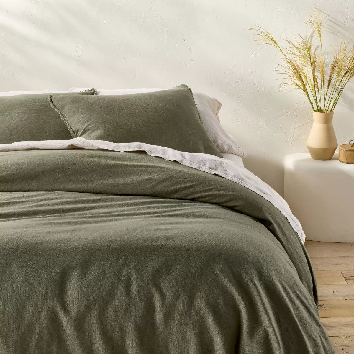 Heavyweight Linen Blend Duvet Cover and Sham Set King