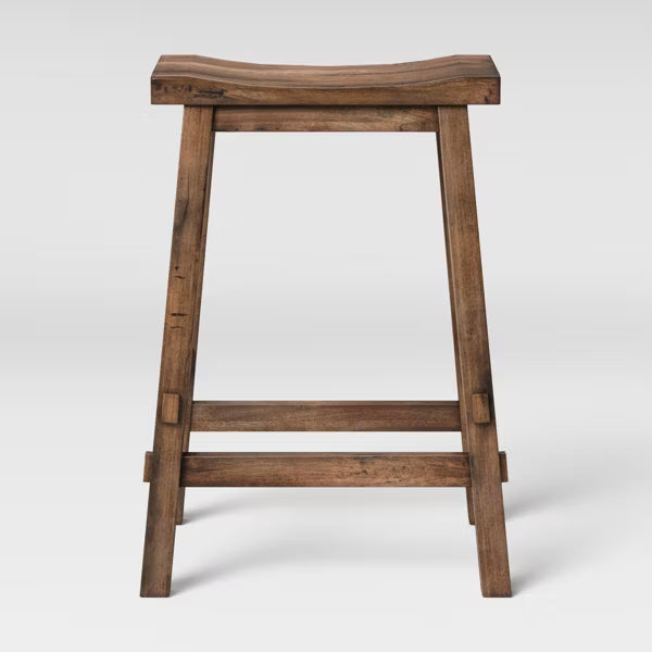 Halifax Farmhouse Wood Counter Height Barstool - Set of 2