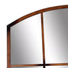 Window Pane Inspired Arched Framed Copper Wall Mirror with Arched Top