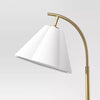Scalloped Table Lamp with Marble BASE ONLY - White
