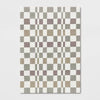 Checkered Woven Flatweave Area Rug White, 5 x 7