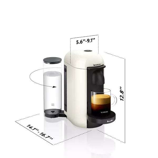 VertuoPlus Single-Serve Coffee Maker and Espresso Machine, White