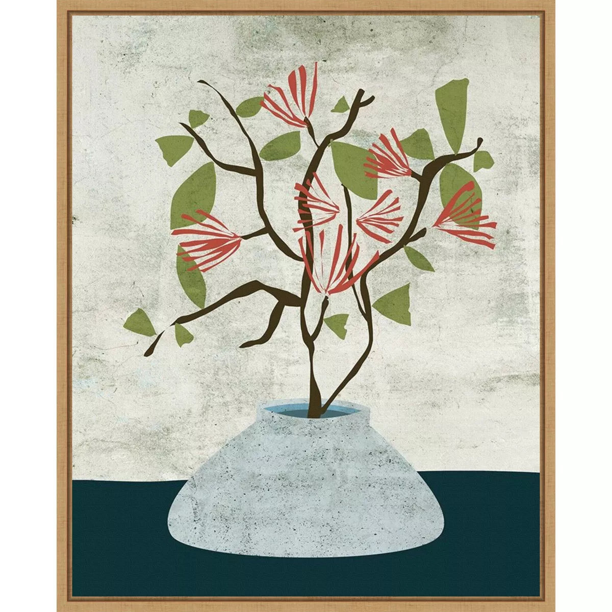 Zen Branch I by Melissa Wang Framed Canvas Wall Art