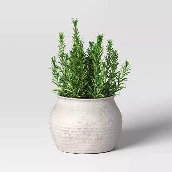 Sun Bleached Composite Indoor Outdoor Planter Pot Cream