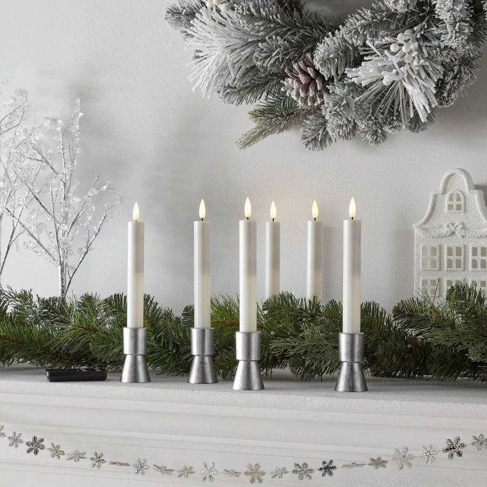 6pc Remote Controlled Plastic LED Christmas Candolier Set, final cut