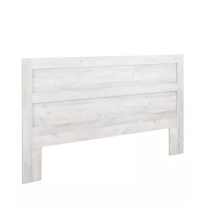 King Rustic Ridge Farmhouse Panel Headboard Washed White - King