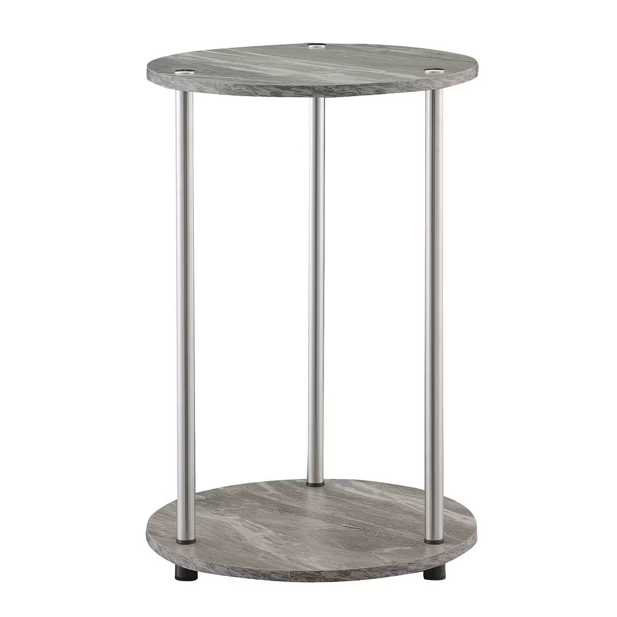 No Tools 2 Tier Round End Table - Breighton Home - SHOWROOM ITEM 