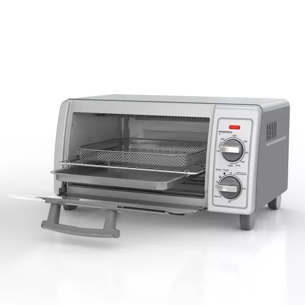 4 Slice Toaster Oven Countertop, Small, Dishwasher-Safe Parts