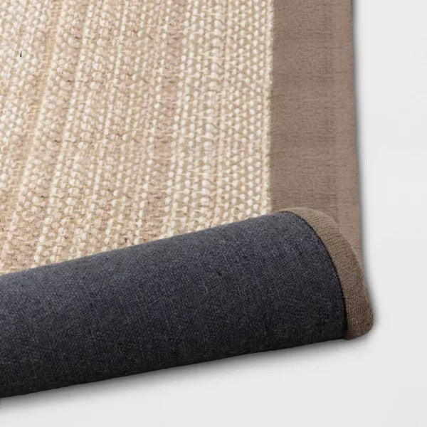 Solid Woven Border Rug - 7X10