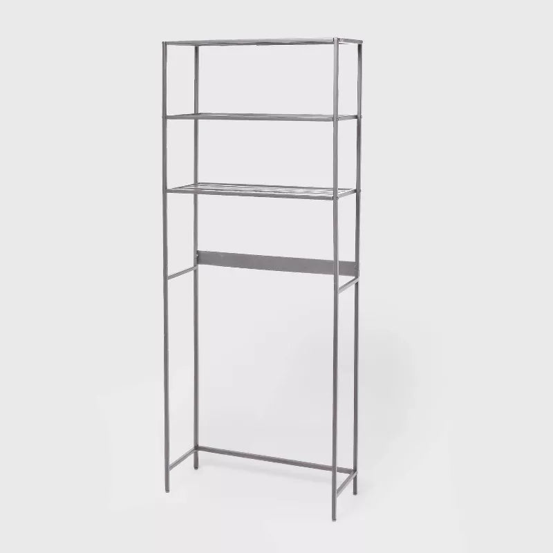 Over The Toilet Storage Brushed Nickel Metal