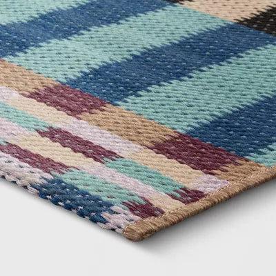 Blocked Stripes Outdoor Area Rug -  5'x7'