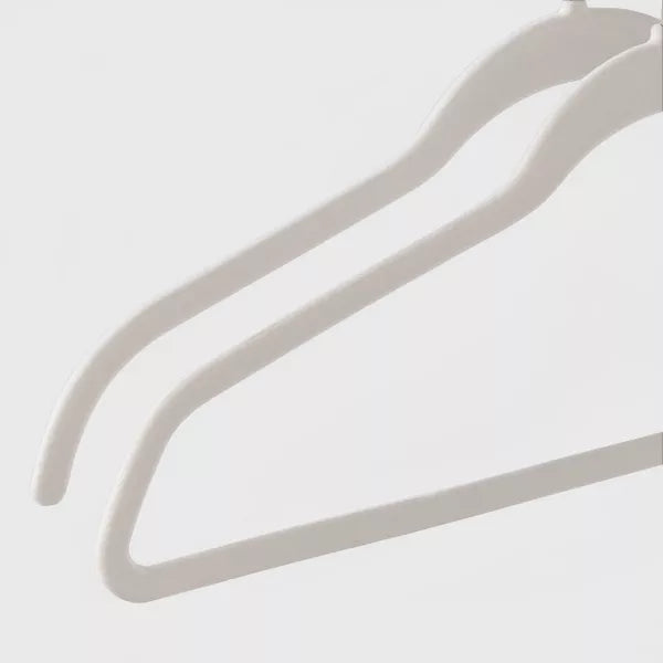 100pk Combo Pack Suit/Shirt Flocked Hangers