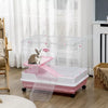 2-Level Small Animal Cage Rabbit Hutch with Wheels, Removable Tray, Platform and Ramp for Bunny, Chinchillas, Ferret