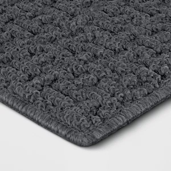 Washable Solid Machine Tufted Rug 4'X5'6"