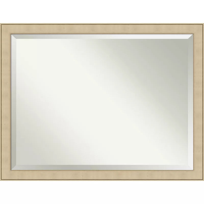 Classic Honey Silver Beveled Framed Wall Mirror