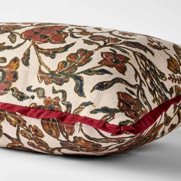Jacobean Floral Throw Pillow