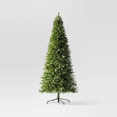 Pre-lit Full Alberta Spruce Artificial Christmas Tree White LED Lights