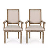 Set of 2 Maria Dining Chairs, Beige/Natural