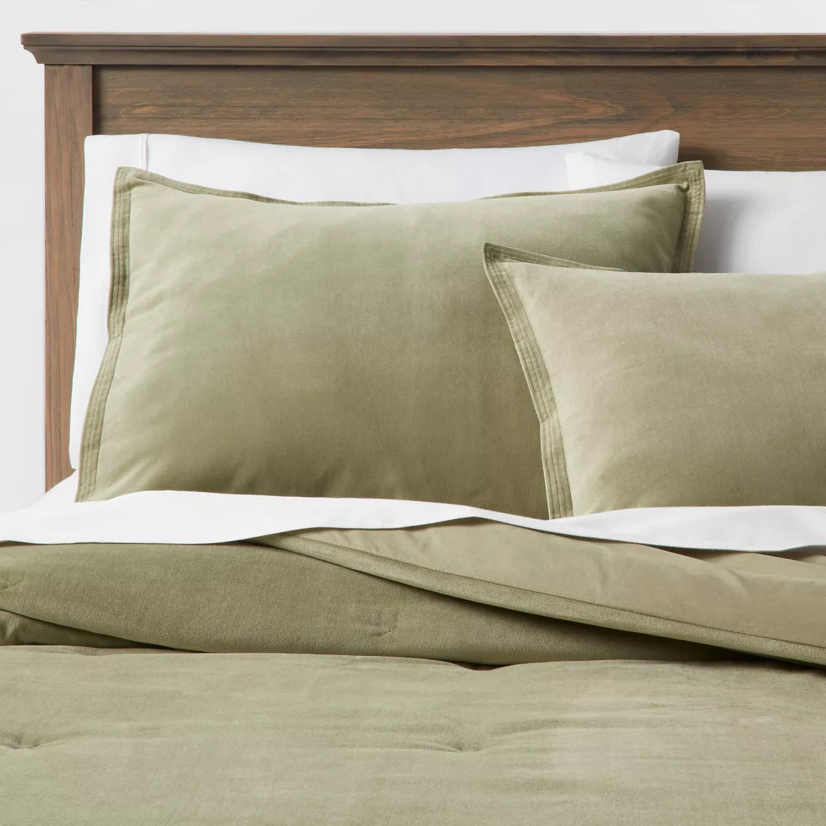Cotton Velvet Comforter and Sham Set - King