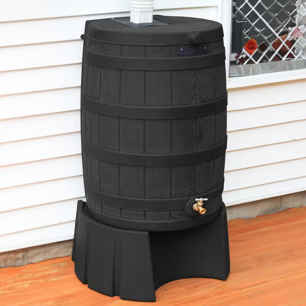 Rain Wizard Barrel Stand, Adds Optimal Room into Buckets or Pails, Black
